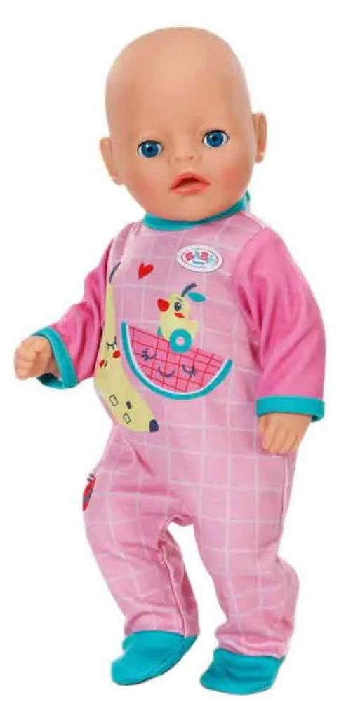 BABY born roze rompertje met blauwe details en een schattig Productafbeelding 