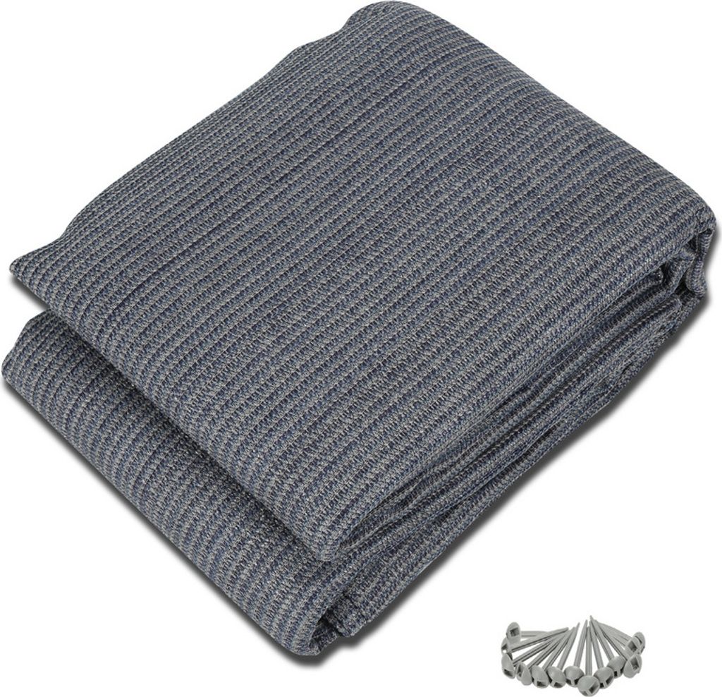 Aopunly Zeltteppich 250X350cm Vorzeltteppich Campingteppich Outdoor Teppich Vorzeltboden Zeltunterlage Zeltboden für Zelt Wohnmobil Blau-grau
