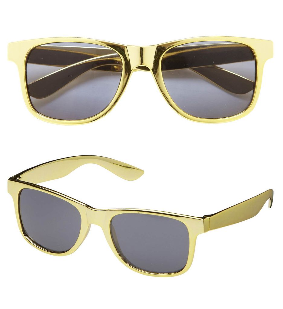 Brille in goldmetallic - coole Sonnenbrille goldfarben - Produktbild 