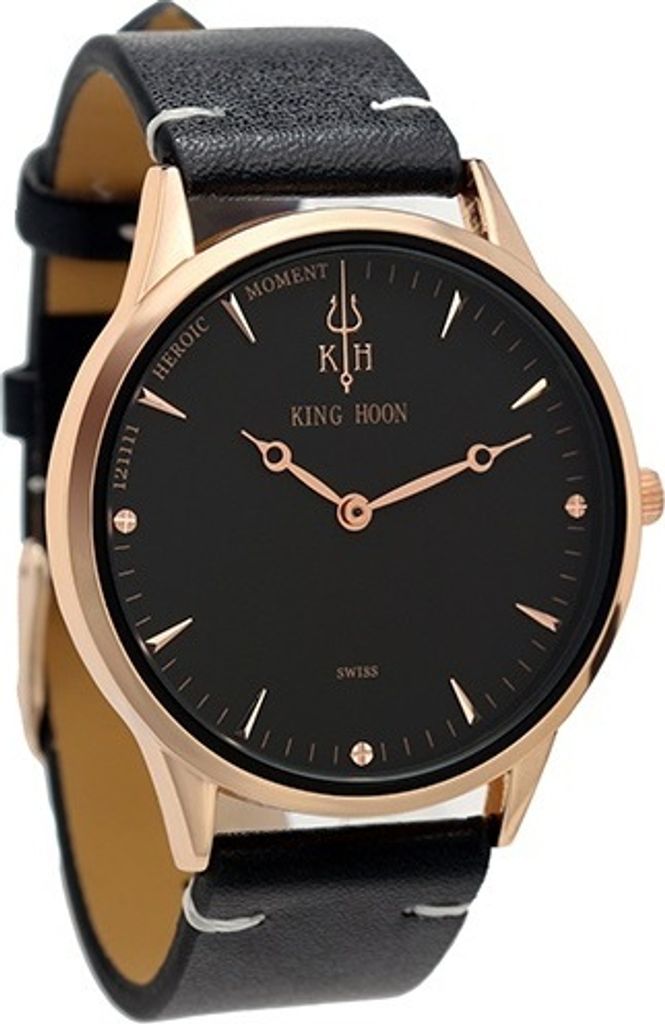 Uhr Heroic - Elegante Herrenuhr in Schwarz und Gold KP3083