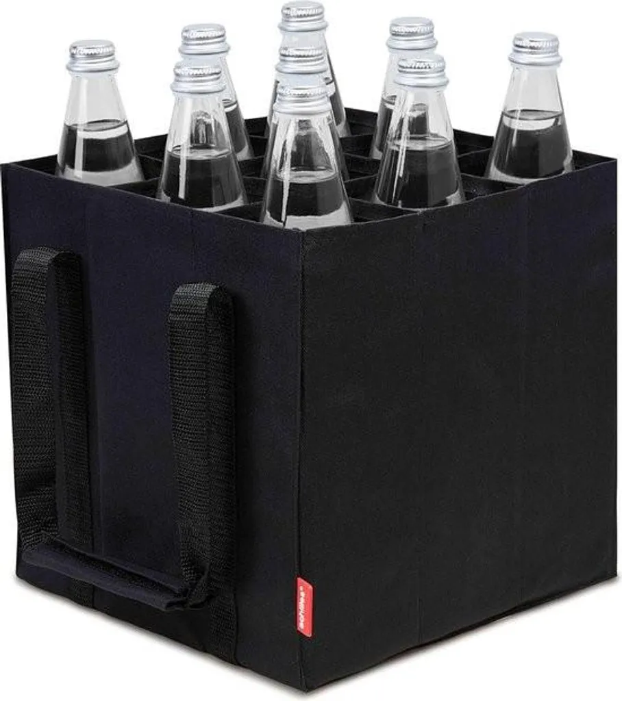 Sac à bouteilles robuste 9 compartiments 27cm - Idéal 1,5L noir