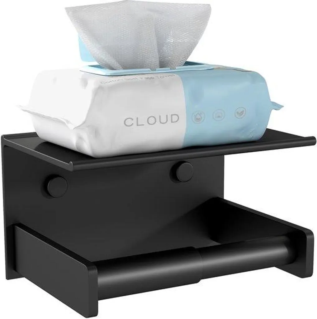 Support papier toilette XL pour gros rouleaux avec aimant autocollant