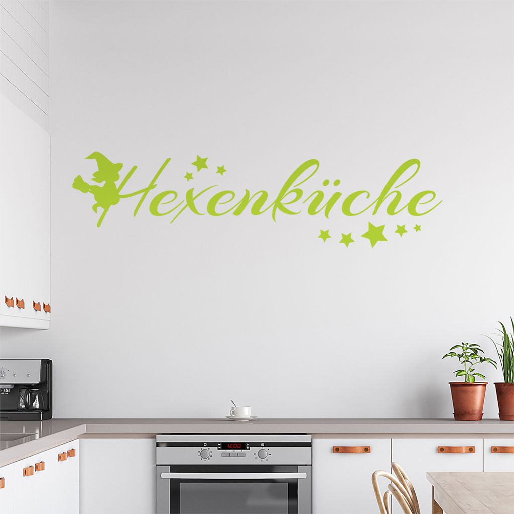 Hexenküche Wandtattoo in 6 Größen - Wandaufkleber Wall Sticker - Dekoration, Küche, Wohnzimmer, Schlafzimmer, Badezimmer