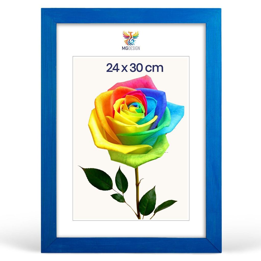 MG Design Bilderrahmen 24 x 30 cm - Fotorahmen mit Blau Produktbild 