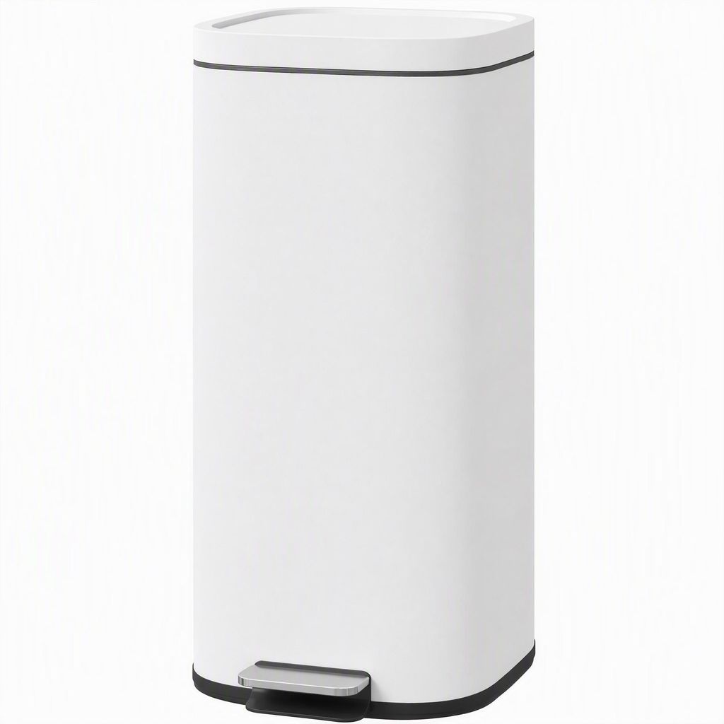 HOMCOM, cubo de basura de 30 litros para cocina, con tapa, Imagen del producto 
