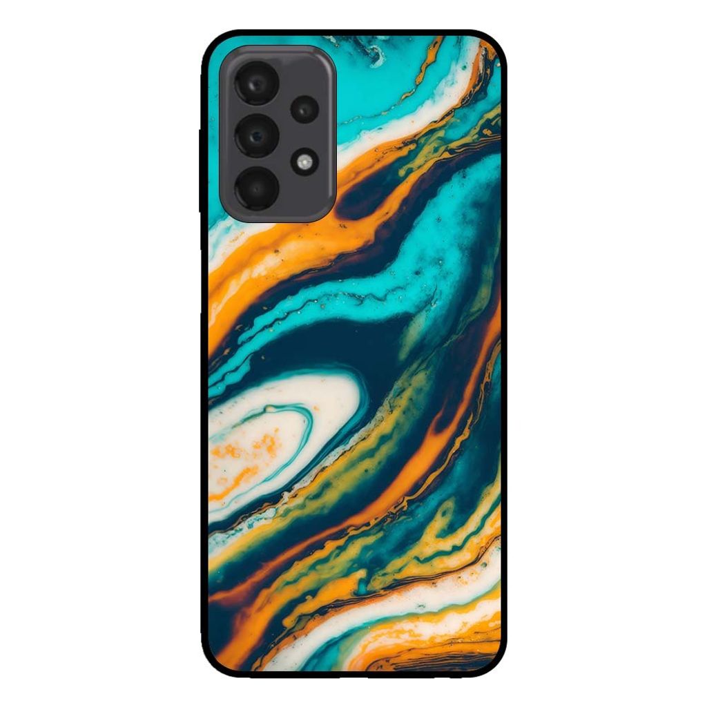 Smartphonica Handyhülle für Samsung Galaxy A23 Marmor-Look - Rückseite Marmorhülle - Grün