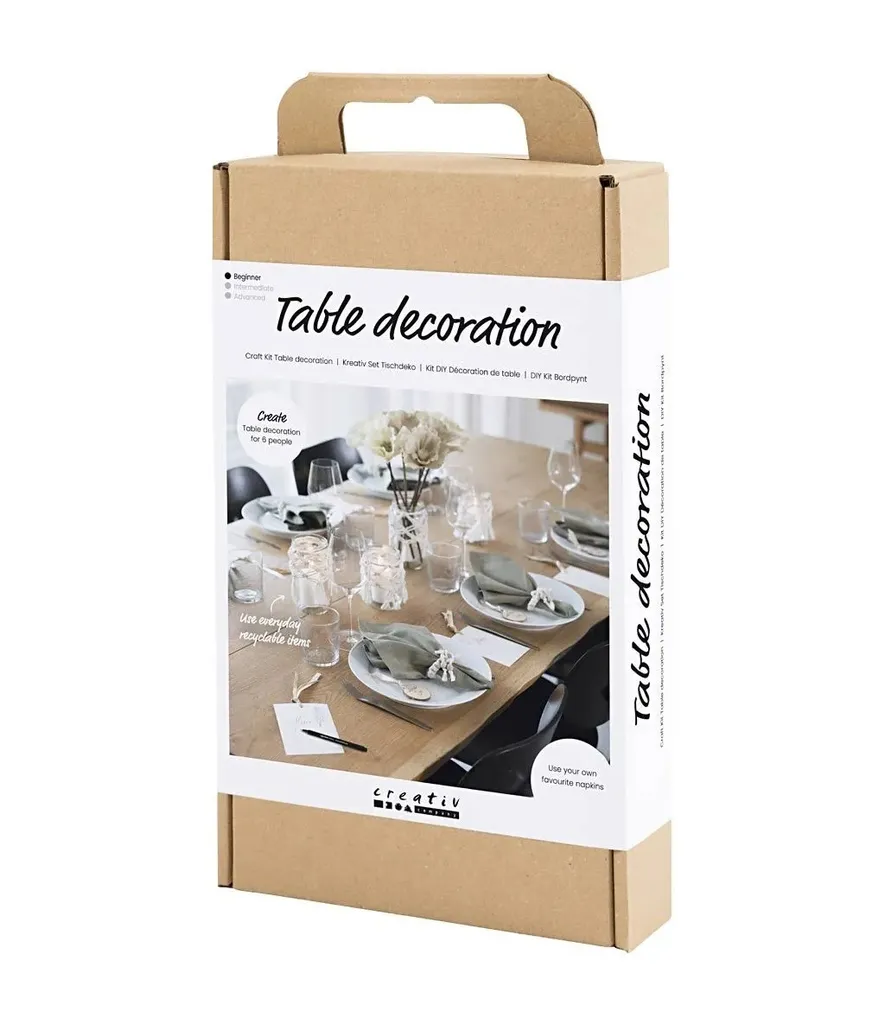 Set Hobbies Décoration de Table Naturel - Kit DIY Centre de Table Bois - 4