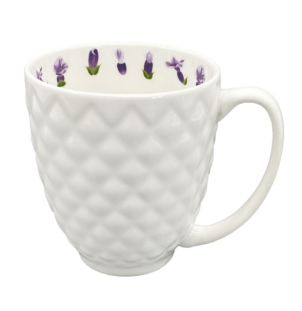 Porzellan Becher Cross Lavendel Weiß 500ml spülmaschinen- Produktbild 