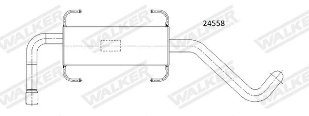 Silencieux arrière WALKER 24558 pour rénovation échappement voiture