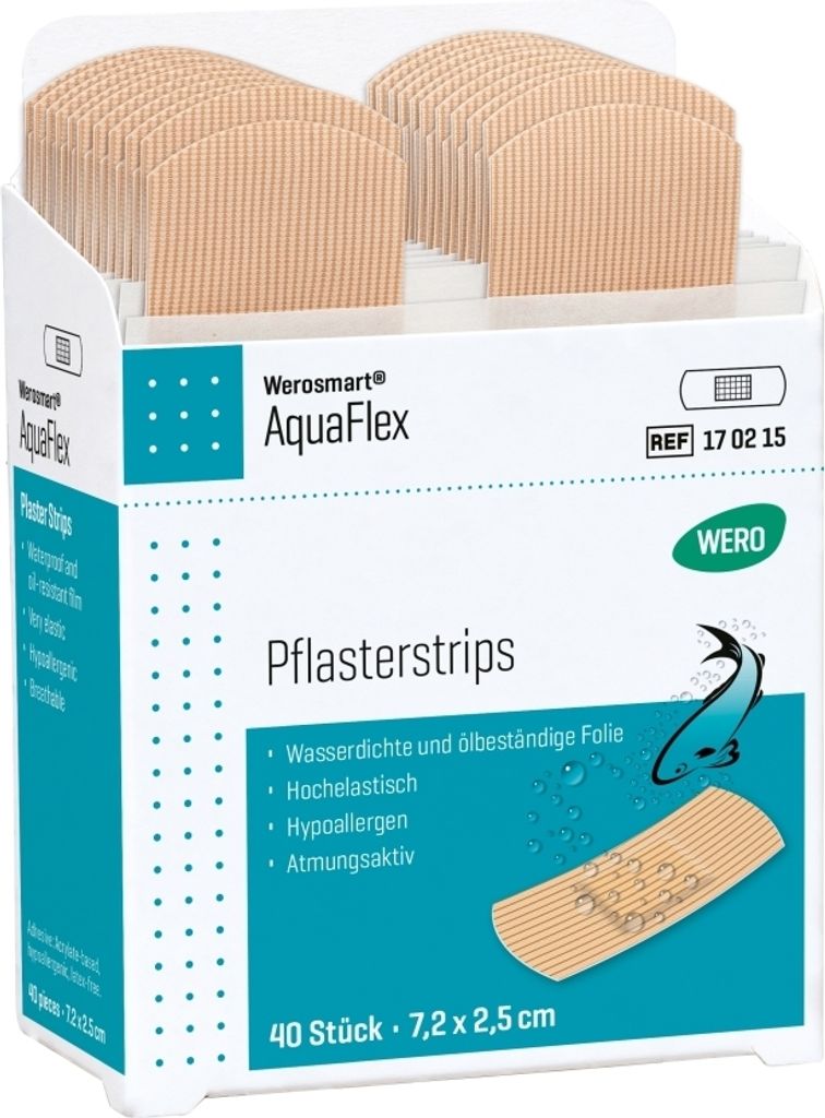AquaFlex Pflasterstrips, 7,5 x 2,5 cm, 40 Stk