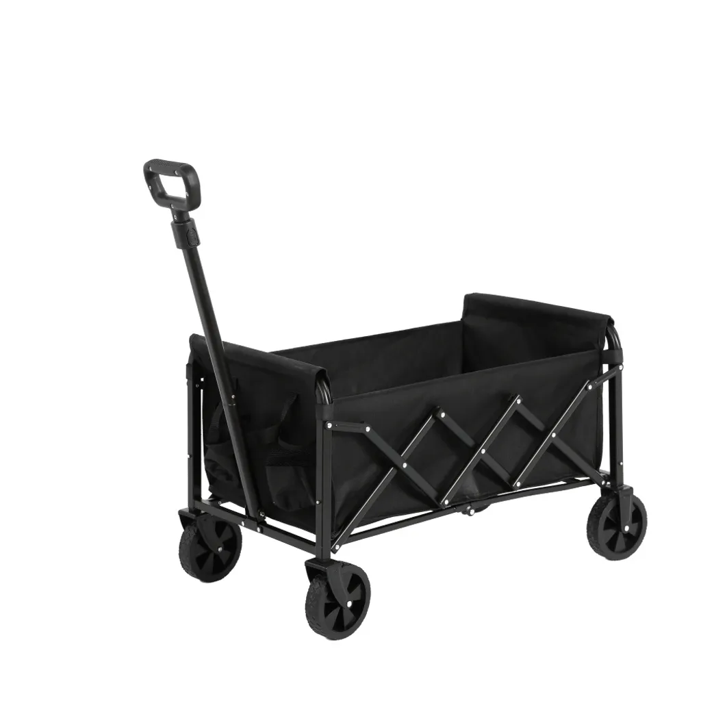 Carrello Spesa AIORBER 70L: Pieghevole e Robusto in Acciaio Nero