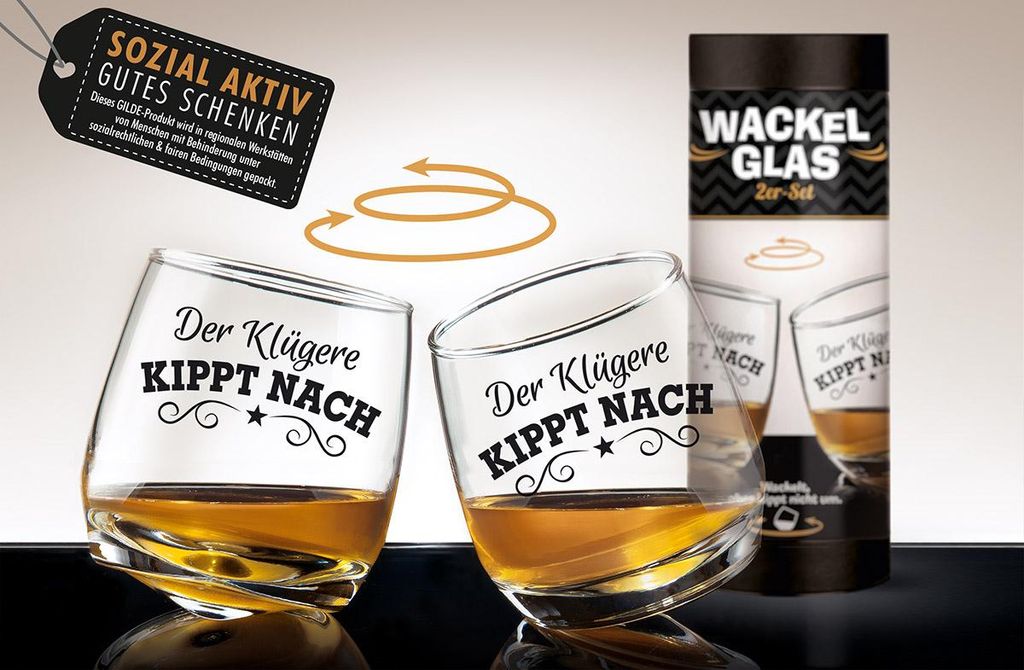 Conjunto GILDE de 2 piezas, vaso con burbujas, con la Imagen del producto 