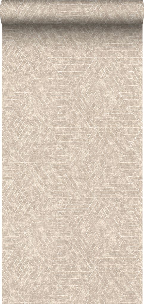 Sanders & Sanders Tapete grafische Linien Sandbeige 53 cm x 10 m