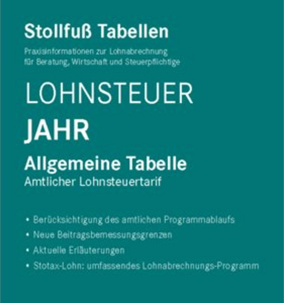 Tabelle, Lohnsteuer 2026 Jahr