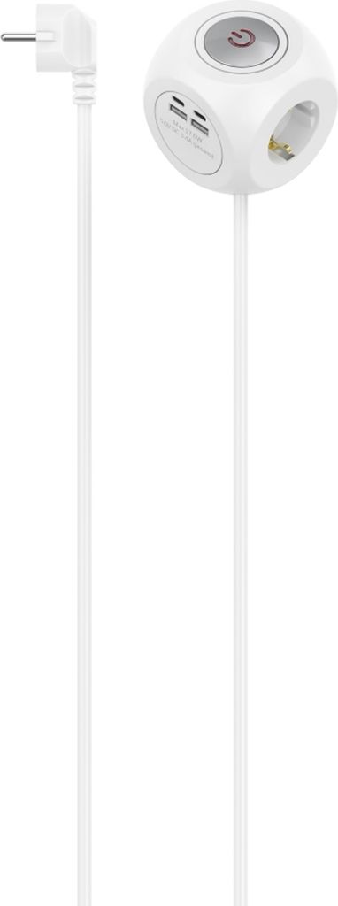 Hama Stekkerdoos-kubus 3-voudig USB-C/A 17 W Met Schakelaar Produktbild 