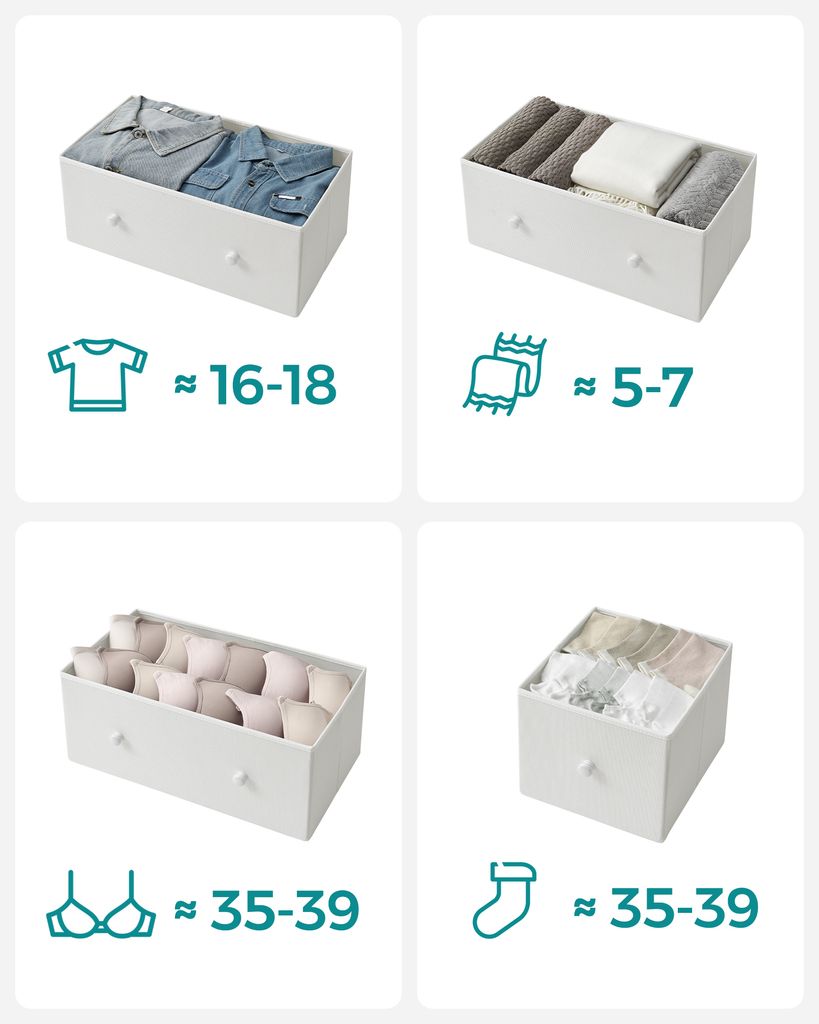 SONGMICS Komoda, úložná skříň, 5 látkových zásuvek Obrázek produktu 5
