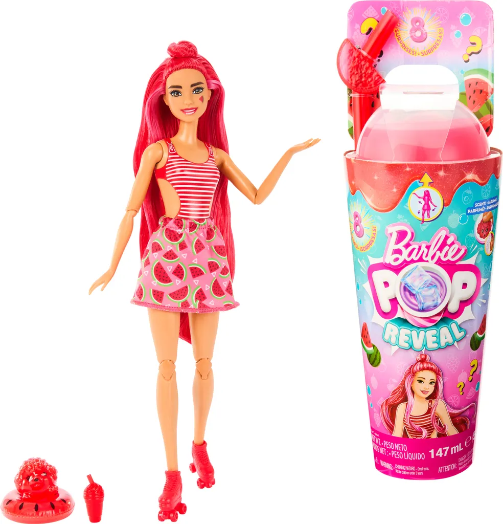 Jouet Barbie Pop Reveal Pastèque pour Enfant - Coffret Multi-Surprises