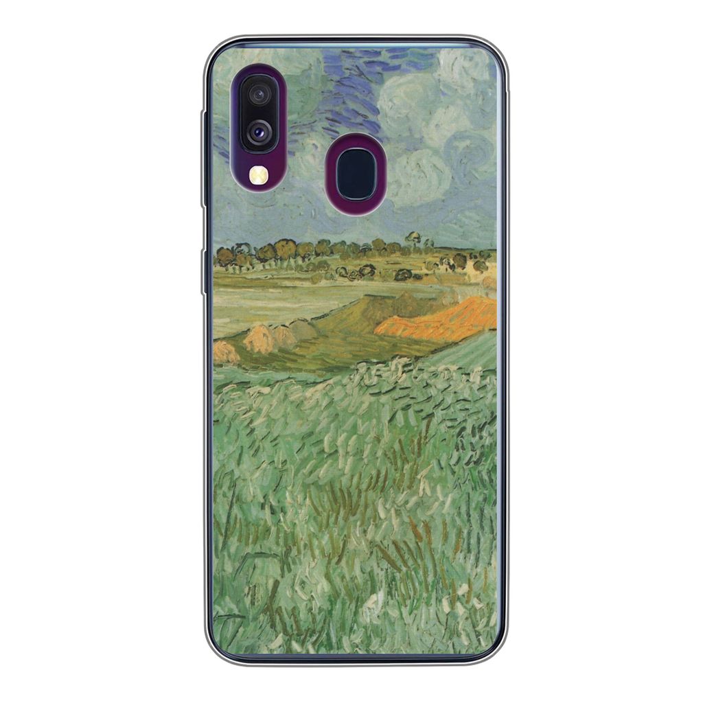 MuchoWow Handyhülle Schutzhülle Hülle für Samsung Galaxy A40 In der Nähe von Auvers - Vincent van Gogh Silikon Softcase Handy Hülle - Handy...