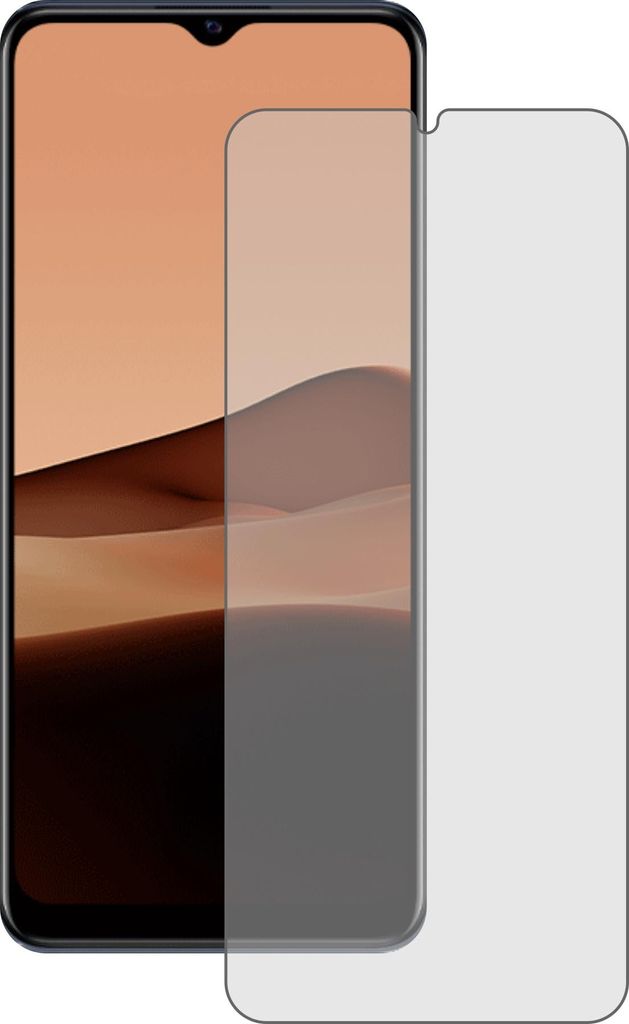 A screen protector is placed over a smartphone screen.