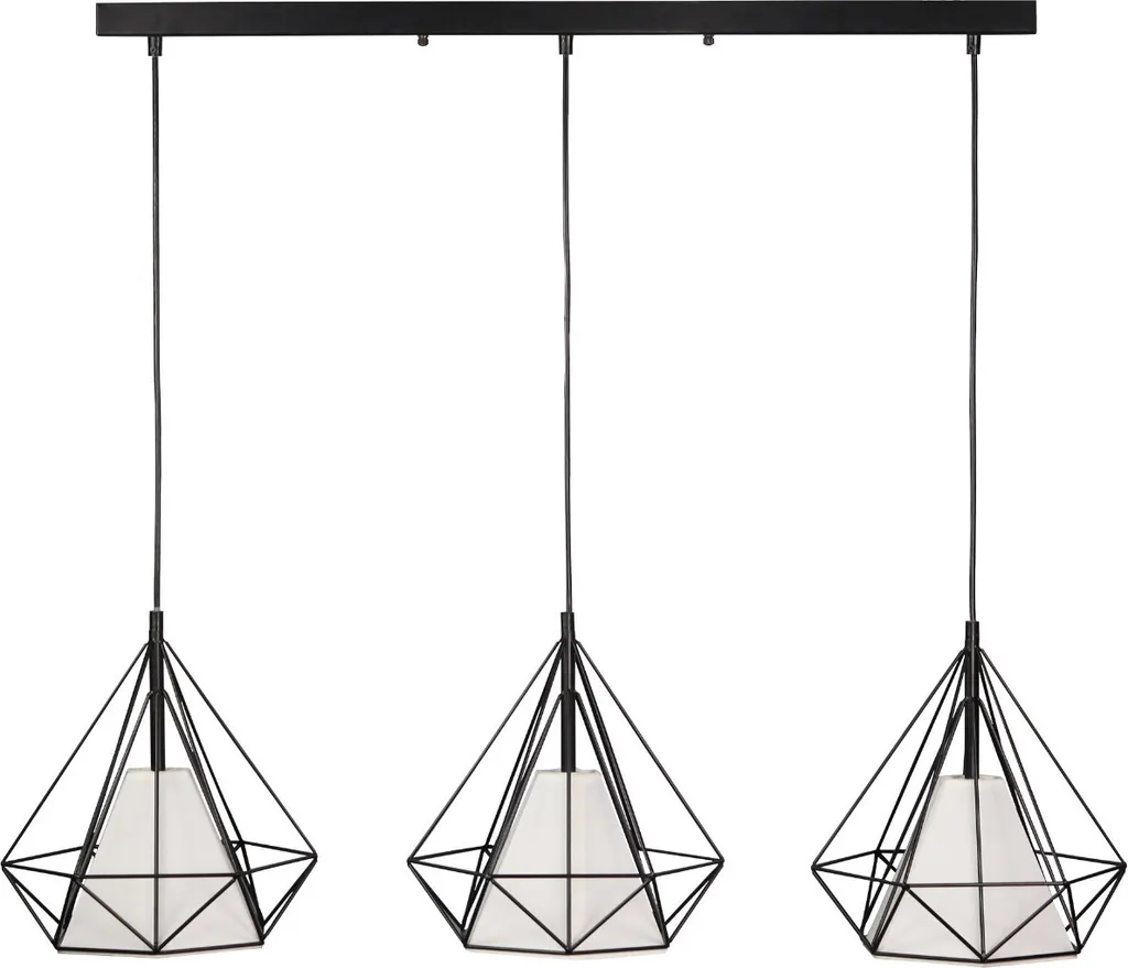 Grande Suspension HIRA pour Table à Manger - Luminaire Métal 3 Lampes E27