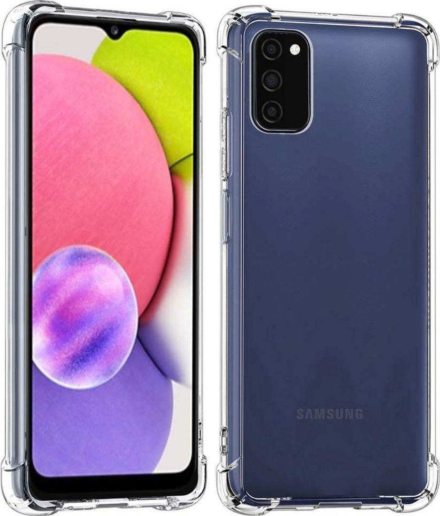 Handyhülle passend für Samsung Galaxy A03s transparent - Stoßfeste TPU Silikonhülle mit Bumper Shockproof - Smartphonica
