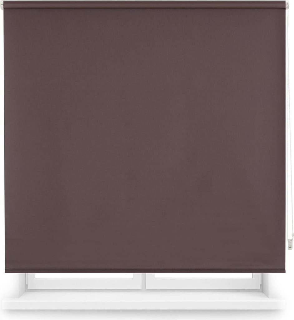 Verdunkelungsrollo nach Maß - Dunkelbraun 160 x 230 cm - Perfekt für vollständige Verdunkelung