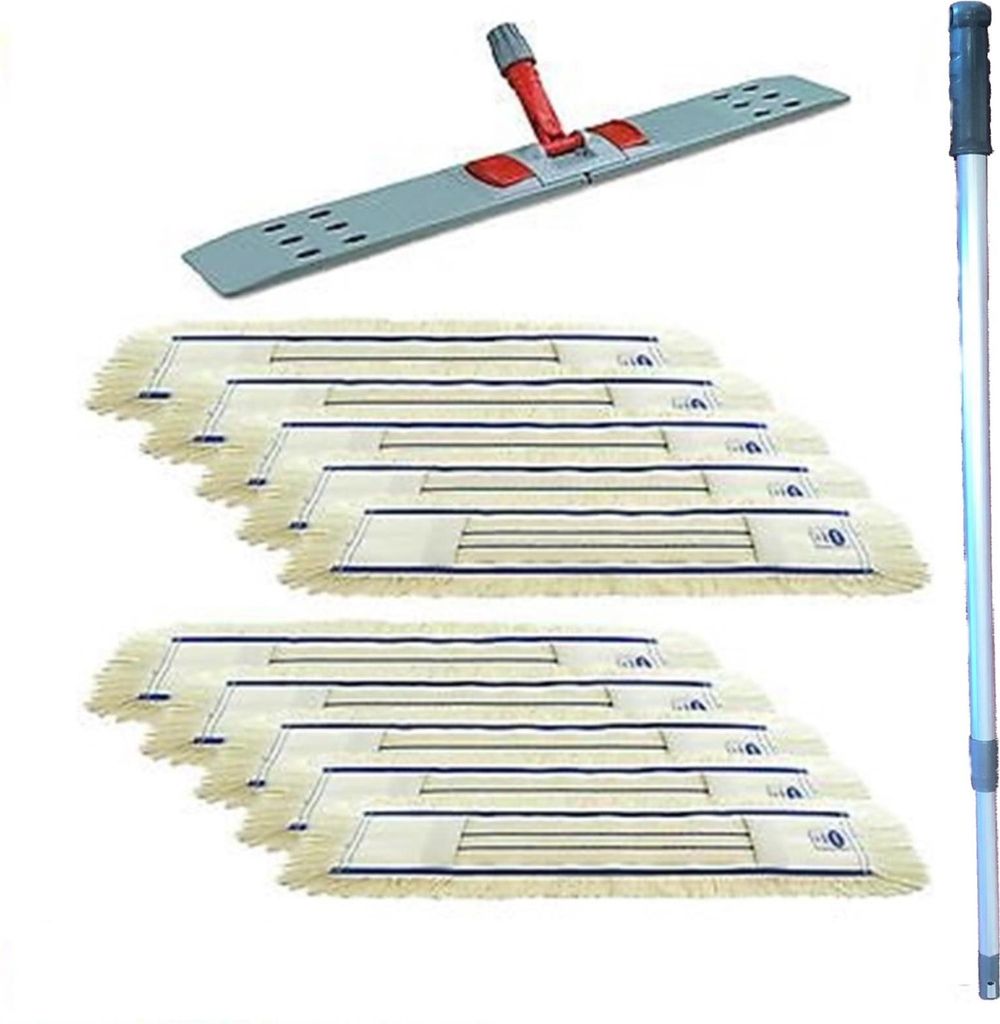 Wischmopp Set "Premium" mit Teleskopstiel 80 cm inkl. 10 x Produktbild 