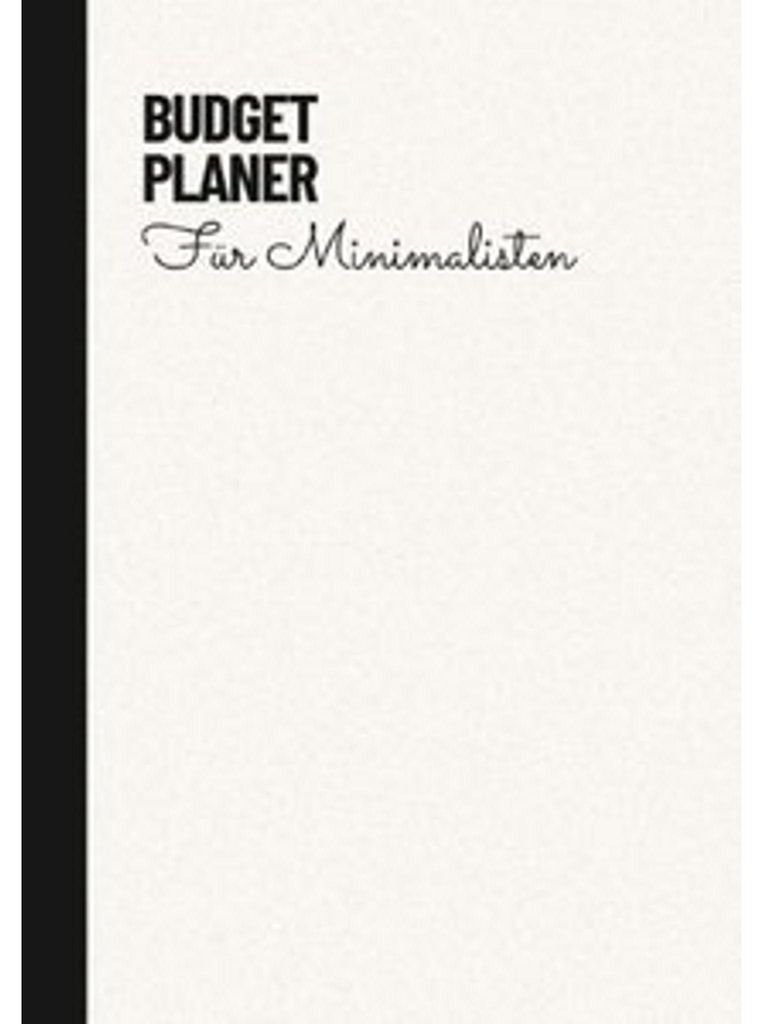 Budget Planer Weiß Minimalistisch