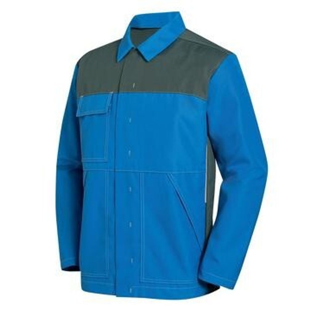 uvex Arbeitsjacke perfect acid blau, grau, kornblau Gr. 40, 42