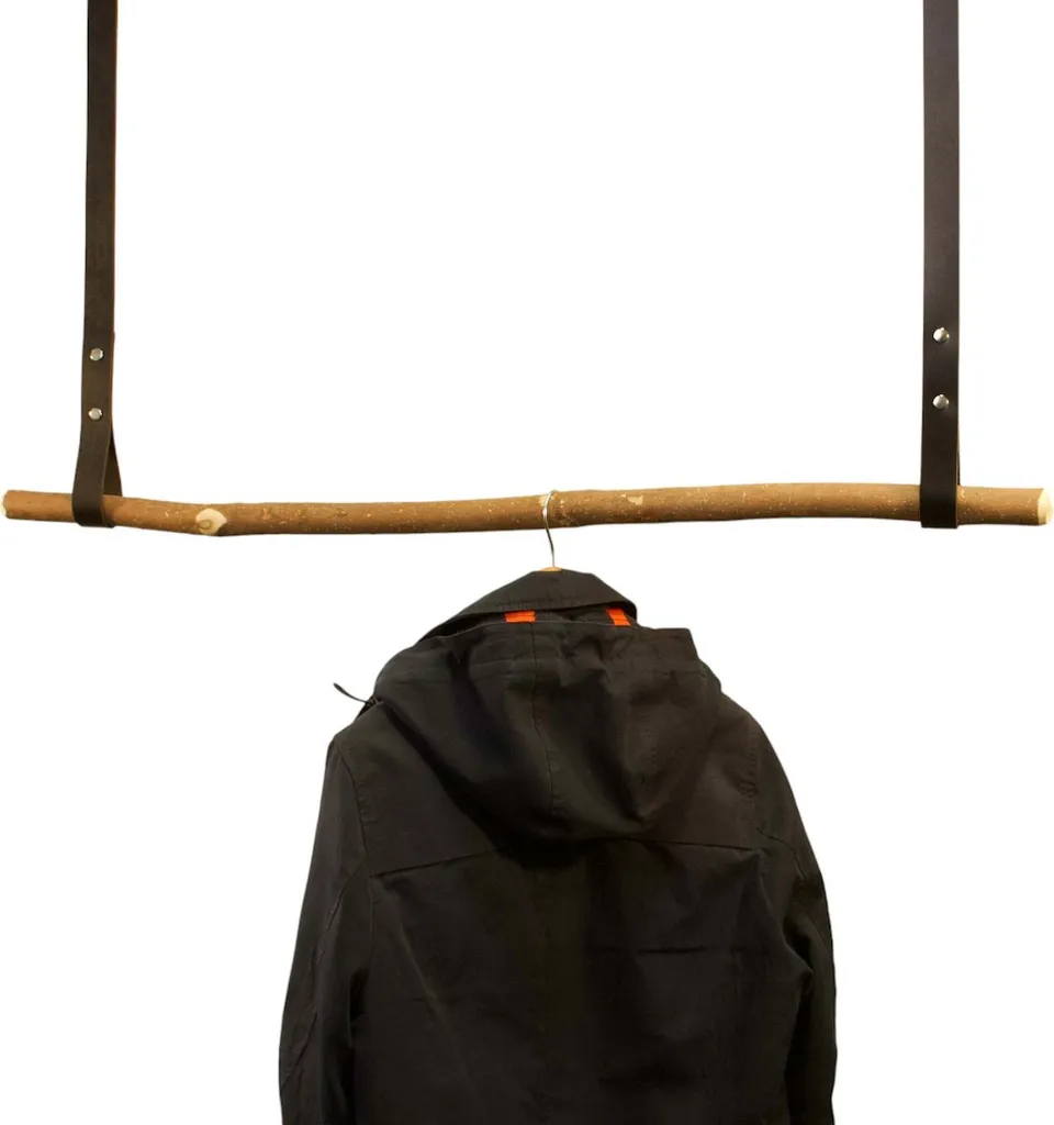 Appendino Sospeso Naturbursche herbeschick Pelle Nera Oro 100cm