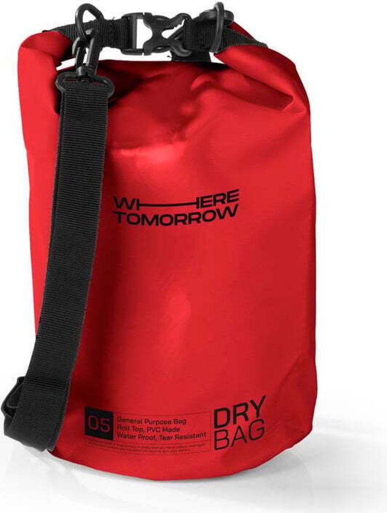Where Tomorrow PVC dry bag - Style 01 - 5L - rot