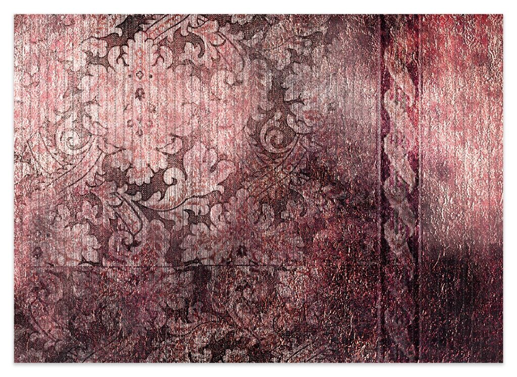 Wallario Duschmatte Antirutschmatte Badmatte Fußmatte Schnörkelmuster in rot, Größe ca. 70 x 50 cm