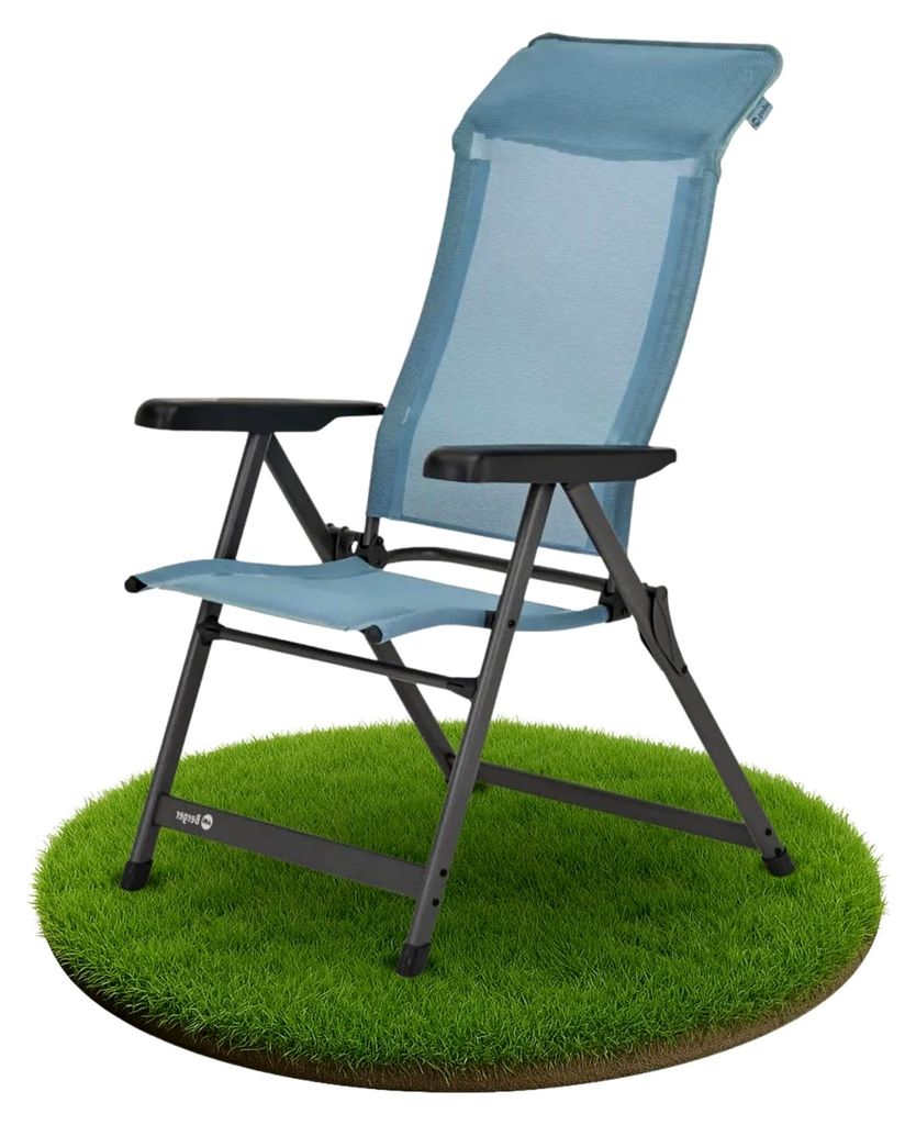 Iseo Klappsessel | Faltbarer Campingstuhl mit 7-fach verstellbarer Rückenlehne | Liegestuhl mit robustem Bezug | Klappstuhl für Garten, Camping u...
