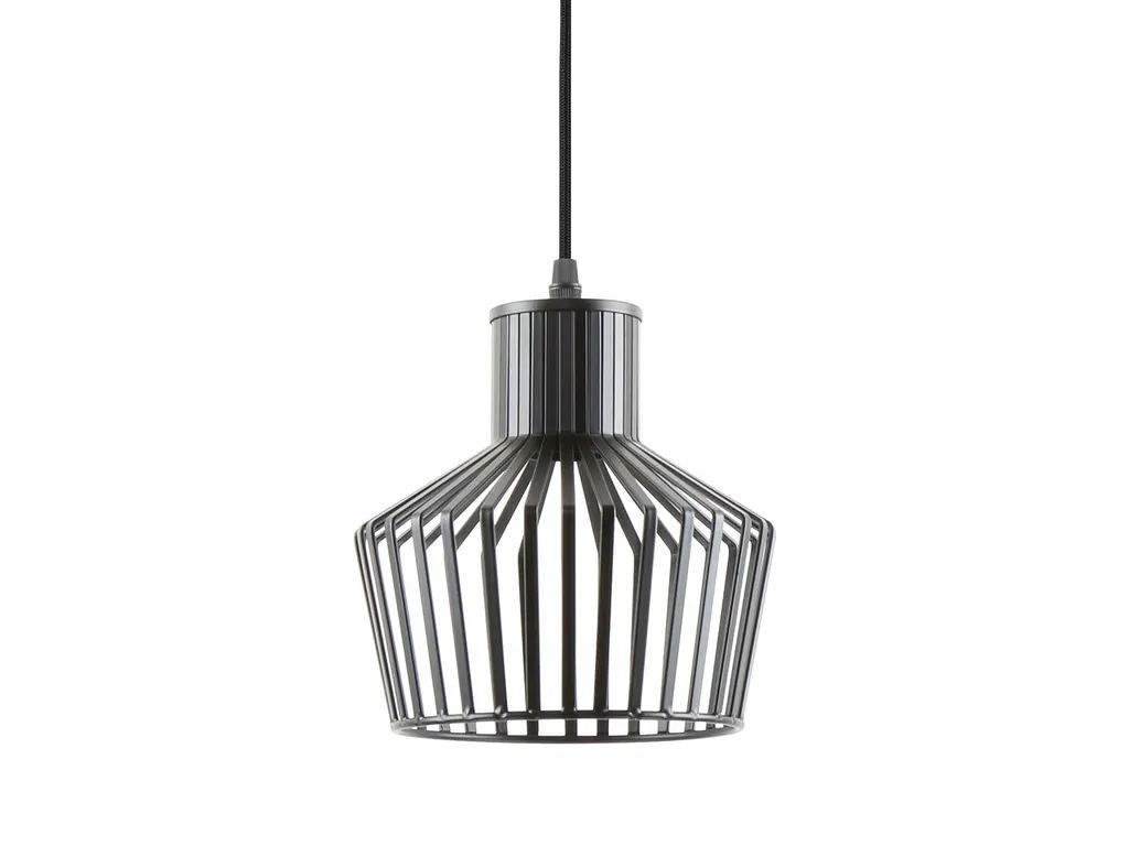 Suspension Luminaire Noir Lignes Cap Leitmotiv - Lustre Métal Moderne