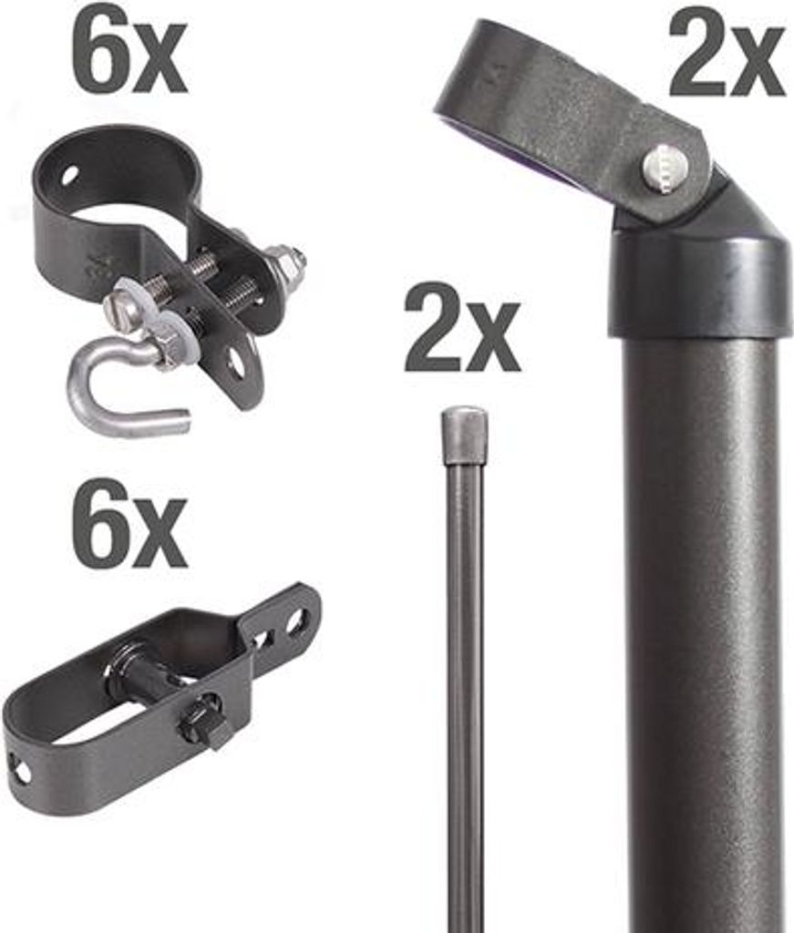 Alberts 634506 Kit d'angle de clôture, phosphaté zinc, Image du produit 