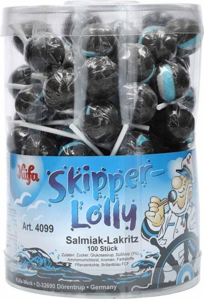 Küfa Skipper Lolly mit Lakritzgeschmack einzeln verpackt Produktbild 