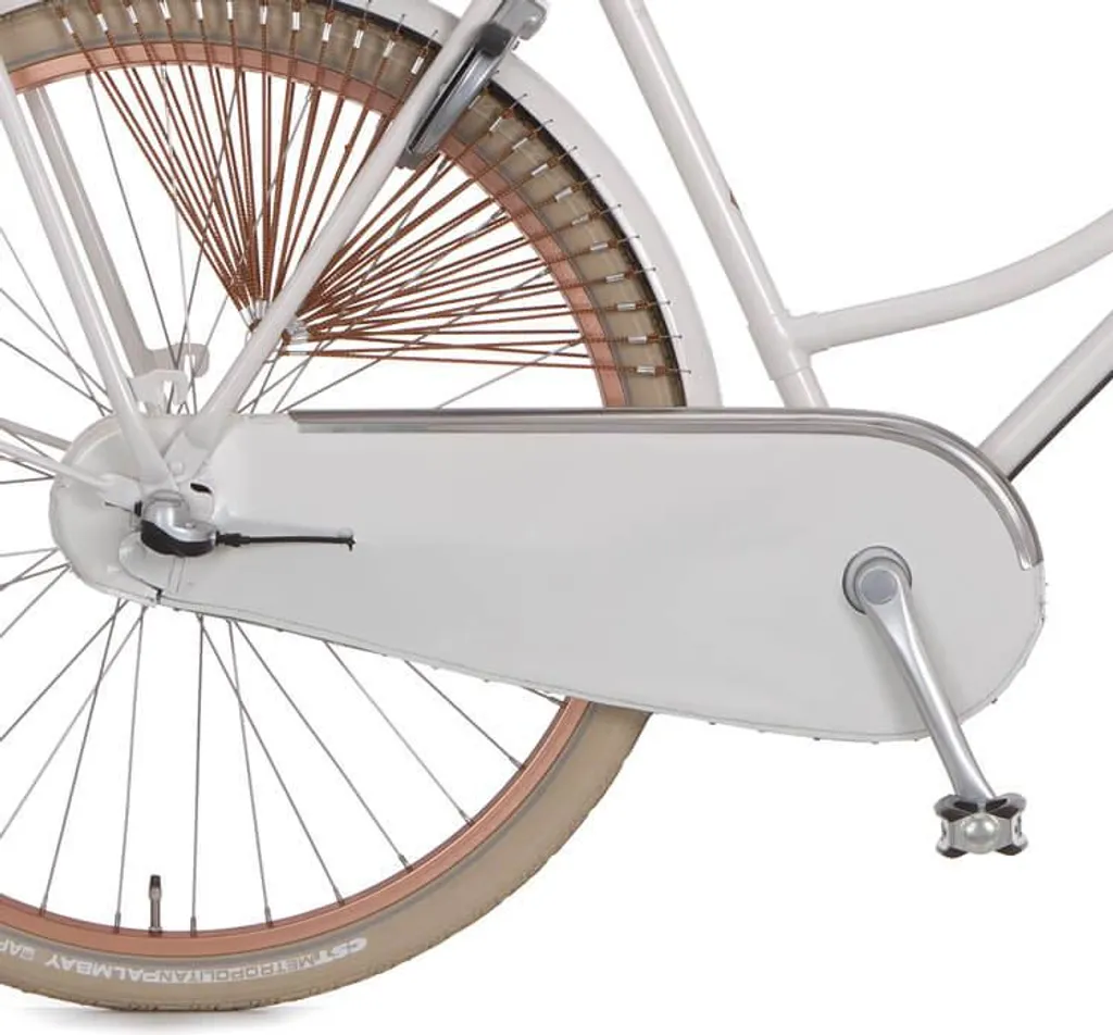 Garde-boue de chaîne en toile laquée blanche pour vélo Cortina