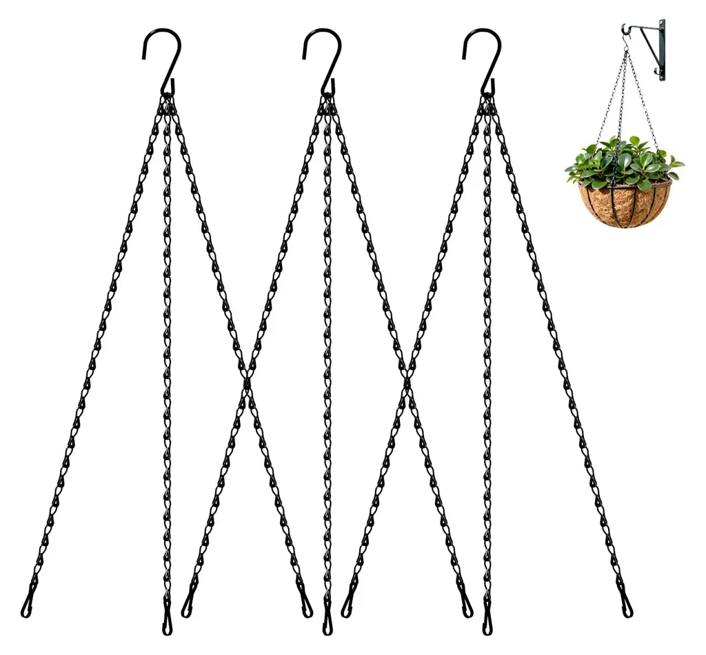 Remplacez vos attaches : Chaîne de suspension pour plantes robuste 47 cm x3