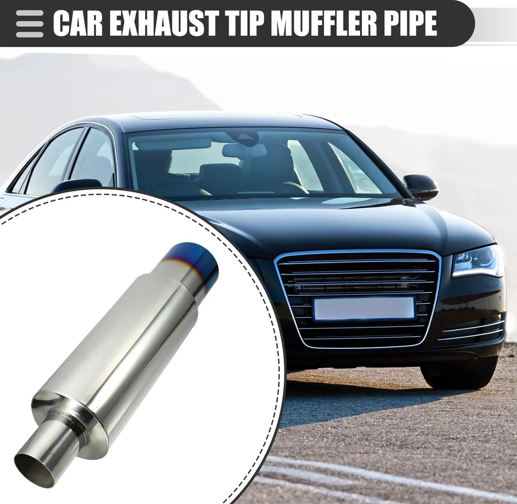 Sortie d'échappement voiture sport 4 pouces inox - Bleu Brûlé