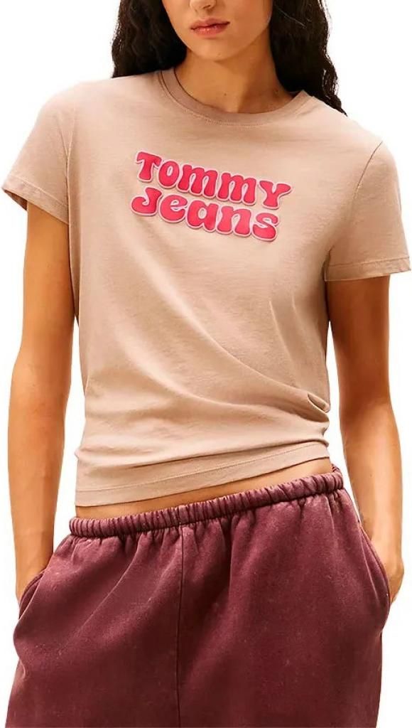 TOMMY JEANS TJW REG ESSENTIAL LOGO 2 Beige