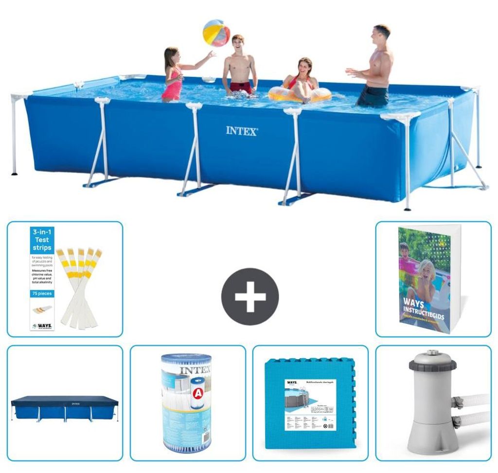 Rechteckiger Frame Pool - 450x220x84 cm - 7-teilig S146