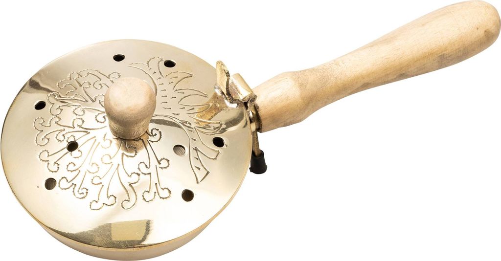 Räucherpfanne Baum des Lebens gold 20cm lang für Räucherwerk Weihrauch und Harze