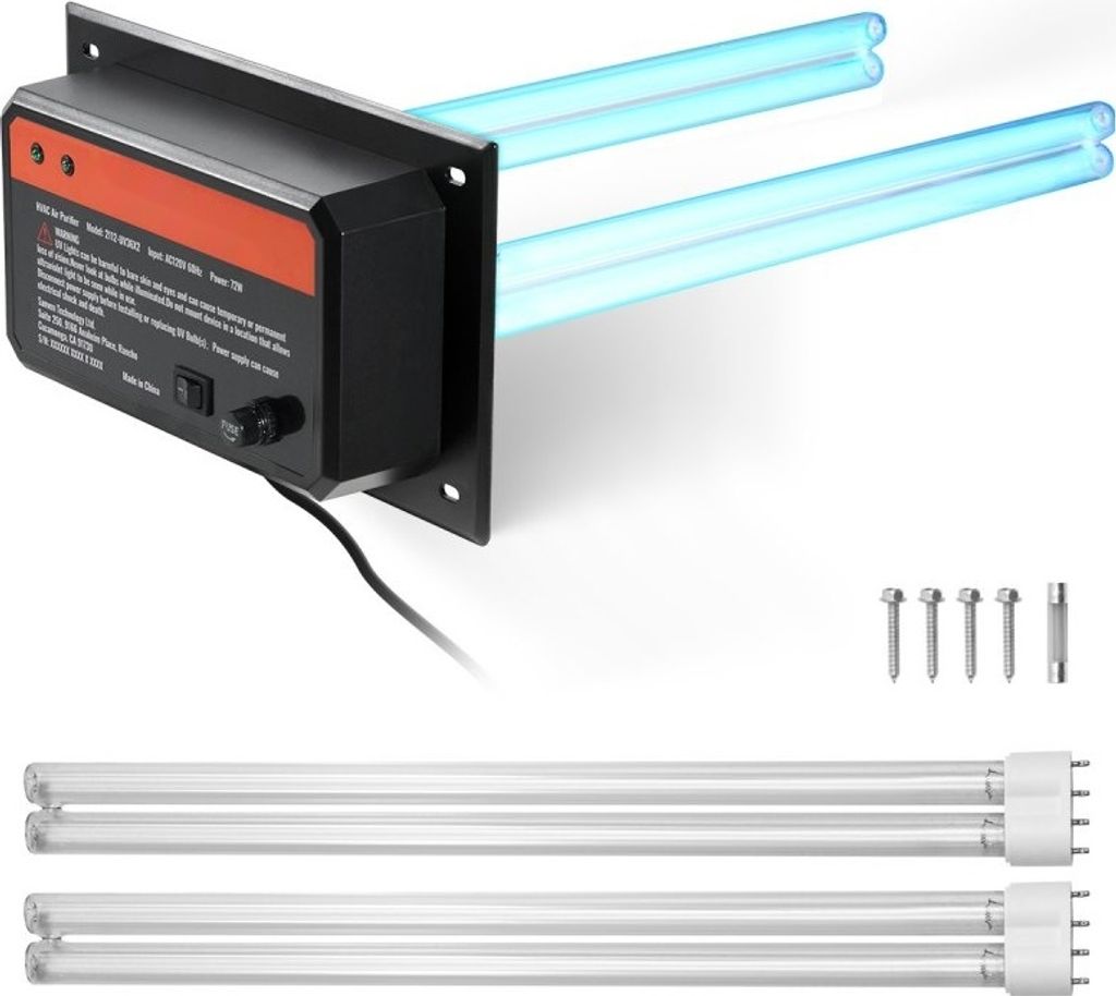 Ganzhaus-Luftreiniger 72W 16 Zoll - UV-Licht für AC-Systeme - Effektive Filtration - Allergikerfreundlich - Leiser Betrieb