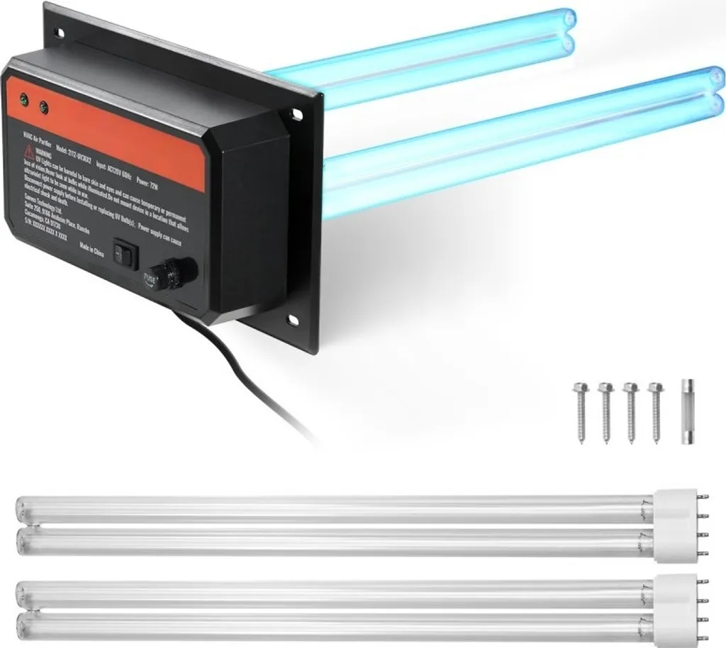 Purificateur d'air UV 72W 16 pouces pour système AC et CVC de maison