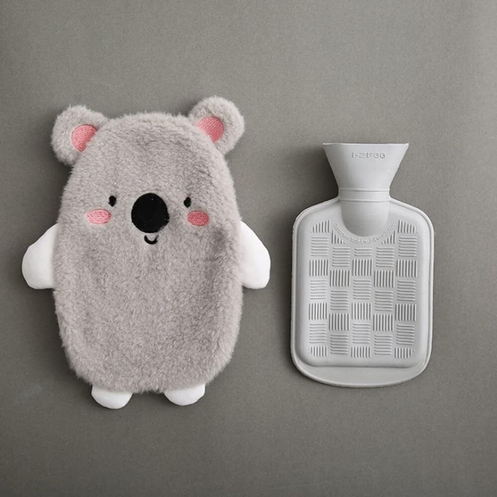 Premium Wärmflasche mit Weichem Bezug Abnehmbare 0.5 Liter Kinderwärmflasche Sichere und Haltbare Naturkautschuk Warm Hot Water Bottle Beste Gesc...