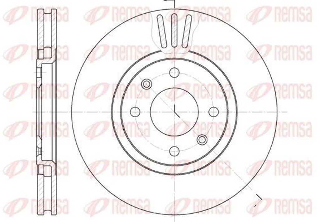 2x REMSA Bremsscheibe 6486.10 vorne passend für PEUGEOT 406 (8B) 406 Coupe (8C)