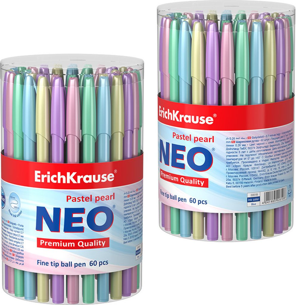 Kugelschreiber Neo Pastel Pearl 0,26mm 60er Pack Blau