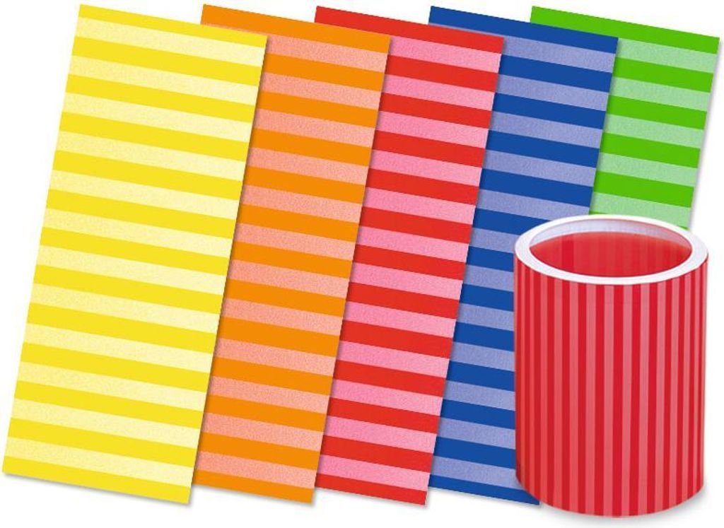Laternenzuschnitte Streifen Color-Transparentpapier 115g/qm Produktbild 