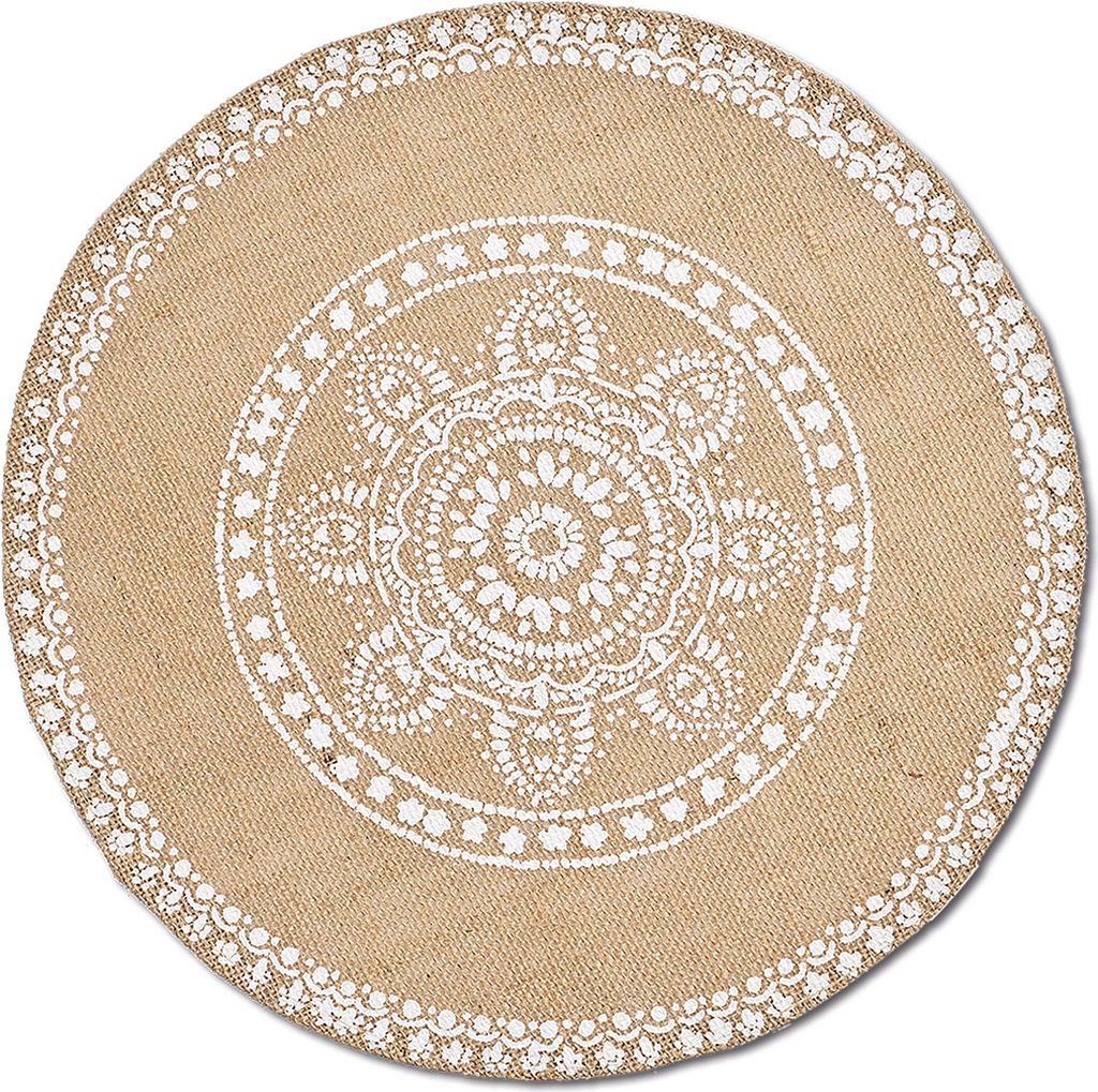 Zeller Present Mandala, Natürlich/Natur, Weiß, Leinen, 380 Produktbild 