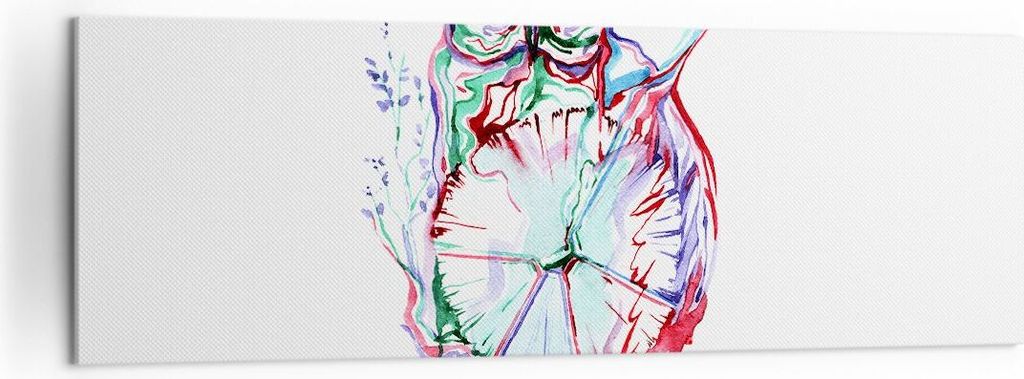 Bild auf Leinwand - Leinwandbild - Eule intelligent Geschöpf Kinder - 160x50cm - Wand Bild - Wanddeko - Leinwanddruck - Bilder - Kunstdruck - Lein...